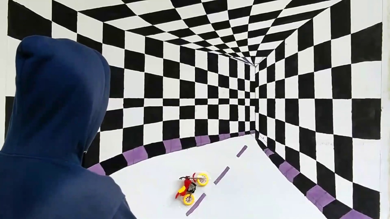  cara  membuat cat  tembok  kamar 3D optical illusion YouTube