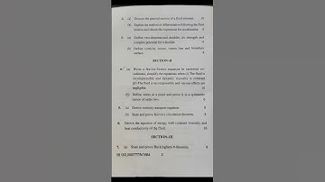 M.A./M.Sc.(Mathematics) 1st Semester FLUID DYNAMICS question paper dec. 2023