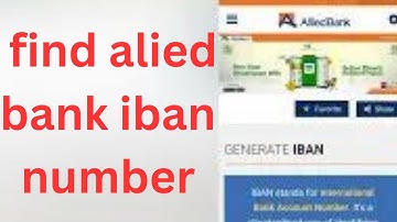 how to generate allied bank iban number online 2023 | allied bank iban generator