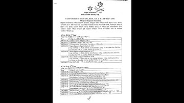BA 1st year- Exam Schedule