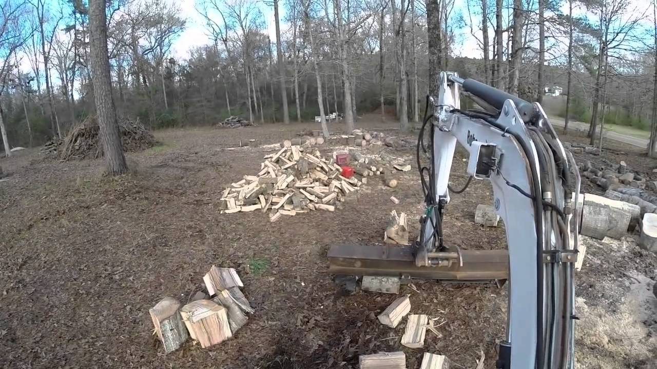 wood splitter - YouTube