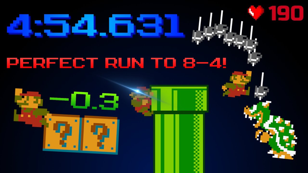 Super Mario Bros Speedrun World record by Darbian has an almost