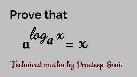Important Concept of Logarithms. Technical Maths by Pradeep Soni.