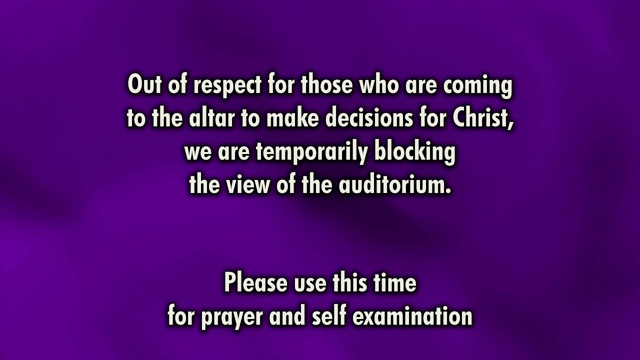 Sunday Morning Worship Services