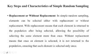 Simple Random Sampling