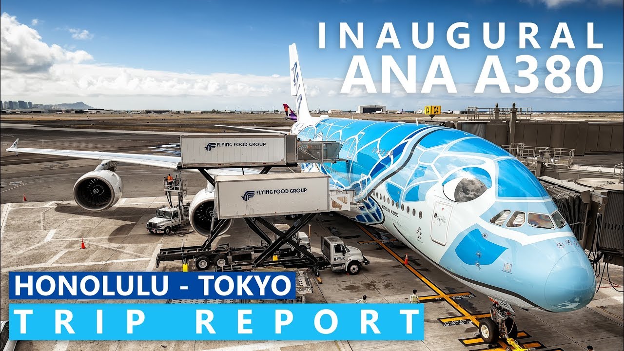 ANA A380 Flying Honu (Inaugural) - Honolulu to Tokyo