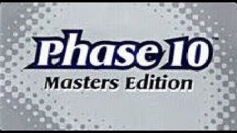 Phase 10 Masters Edition How To Play