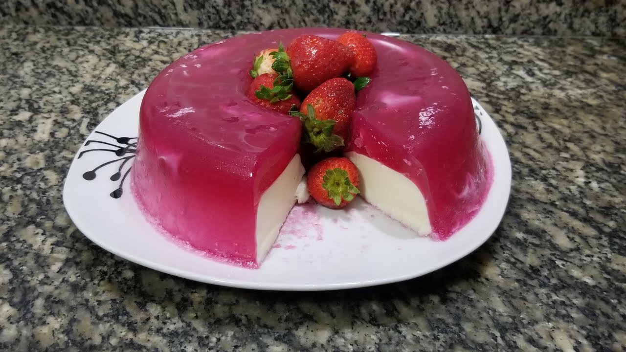 Deliciosa Gelatina Recheada-Cozinhando com a tita