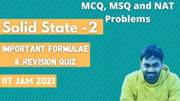 IIT JAM 2021 || Revision Quiz 2 || Solid State Physics