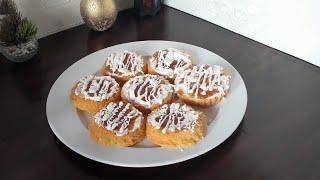 ميني كيك بالكراميل و الكريم شانتيي بشكل رائع و طريقة ناجحة و مذاق لا يقاول / mini cake