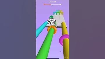 blob shifter run 3d level - 113 with troll face😈 #youtubeshorts #shorts #shortsfeed #gaming#trending