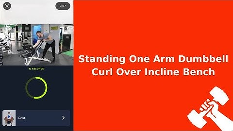 Standing One Arm Dumbbell Curl Over Incline Bench