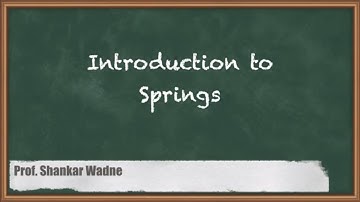 Introduction to Springs | Springs | GATE Machine Design