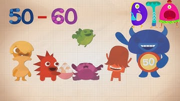 Endless Number 50 to 60 - Learn to Count - 123 Fun & Educational for Kids