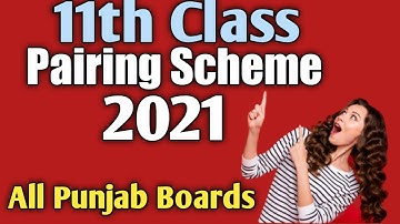 11th class Physics Pairing scheme 2021 | First Year Physics Pairing Scheme 2021