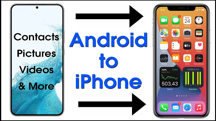 Transfer contacts and pictures from android to iphone