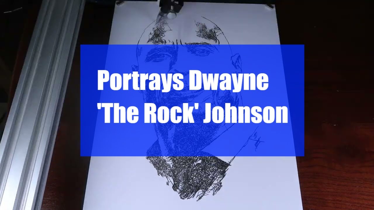 Sculpting a Legend: iDraw Pen Plotter Portrays Dwayne 'The Rock' Johnson