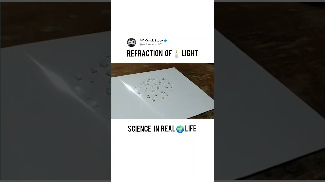 Refraction Of Light Science Experiment Reflection