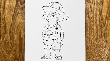 How to draw Lisa Simpson | The Simpsons | step by step