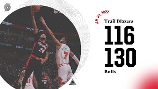 Trail Blazers 116, Bulls 130 | Game Highlights | Jan. 30, 2022