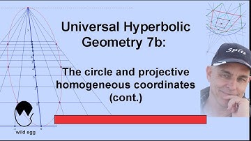 The circle and projective homogeneous coordinates (cont.) | Universal Hyperbolic Geometry 7b