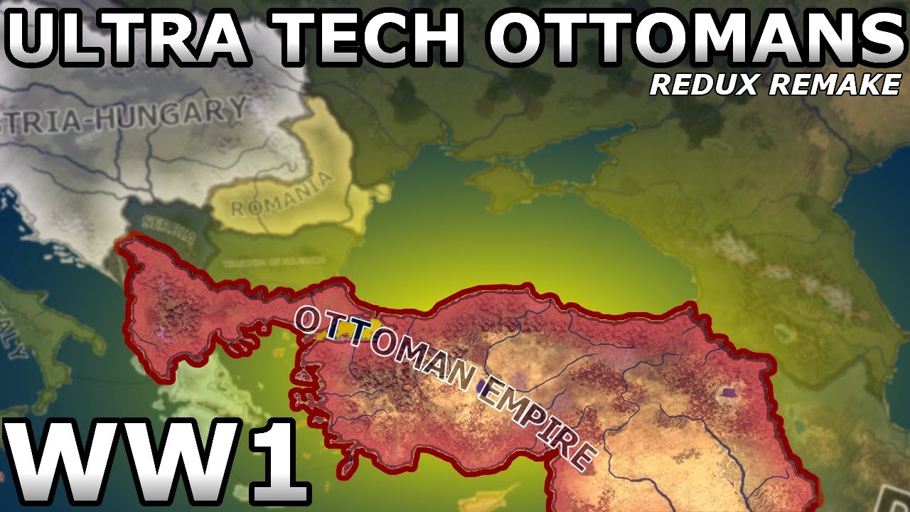 What if the Ottomans had the best Technology in WW1? HOI4 Timelapse