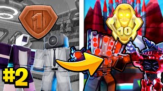 Going From Rank 1 To MAX Rank In Toilet Tower Defense! #2 (Roblox)