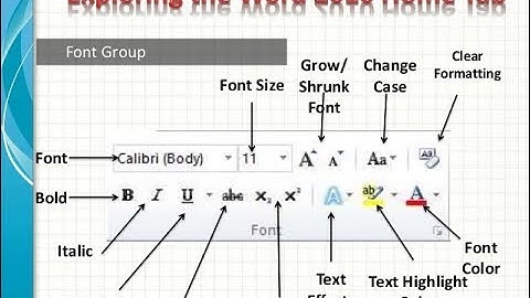 MS Word 2010 Font Group