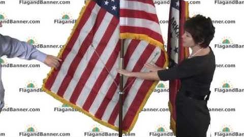The Secret Behind Beautiful Indoor Flag Displays: Flag Spreader Demonstration