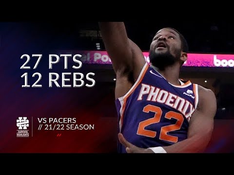 Deandre Ayton 27 pts 12 rebs vs Pacers 21/22 season