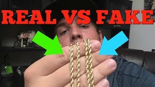 CHEAP ROPE CHAIN VS REAL GOLD ROPE CHAIN