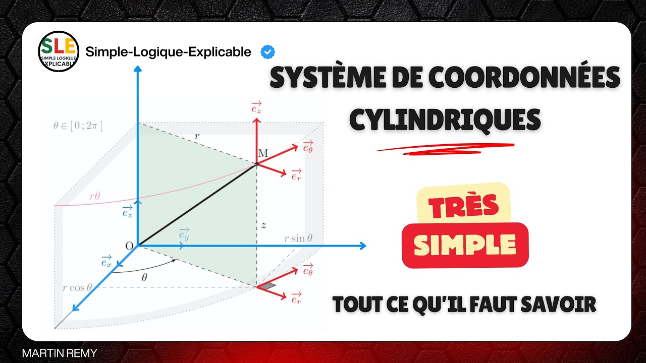 Les coordonnées cylindriques enfin expliquées simplement ! 🔥