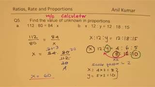 Ratio and Proportions 10 Examples MPM1D without Calculator