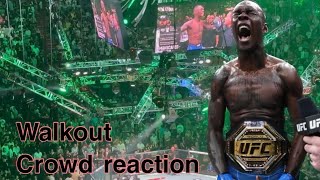 Israel Adesanya walk out on UFC 287 live crowd reaction