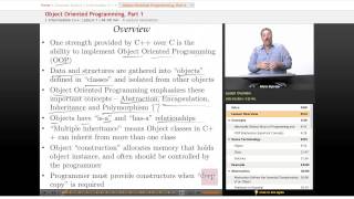 C++ Object Oriented Programming, Part 1