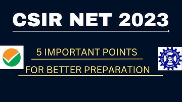 CSIR NET 2023 || CSIR NET PRPEARATION STRATEGY || CSIR NET 75 DAYS PLAN || THINSG YOU SHOULD KNOW
