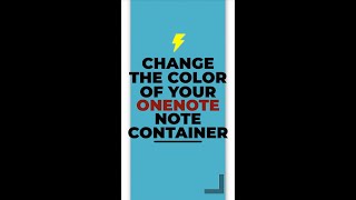 Add a background color to your OneNote note container #shorts screenshot 1