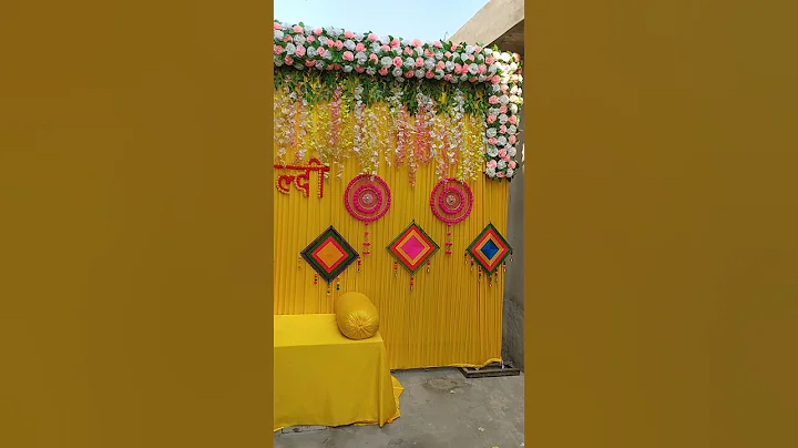 Haldi Ceremony Decoration #shorts #youtubeshorts #shortvideo