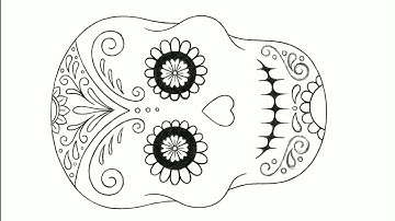 Time Lapse Drawing: Sugar Skull