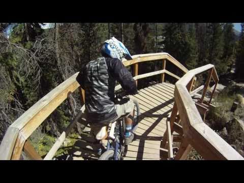 Downhill mountain biking Go Pro HD Helmet Cam Winter Park Colorado Trestle