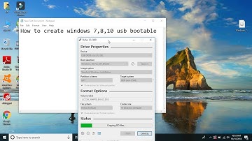 How to create windows 7,8,10 usb bootable