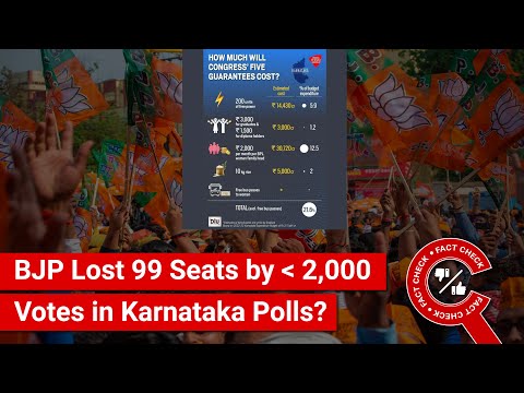 FACT CHECK: Did the BJP Lose 99 Seats by Less than 2,000 Votes in the 2023 Karnataka Elections?