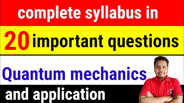 bsc 5th sem physics important questions || bsc 5th sem physics quantum mechanics important questions