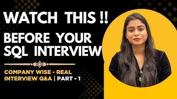 SQL Interview Questions & Answers | Real Questions with Company Names | Part 1