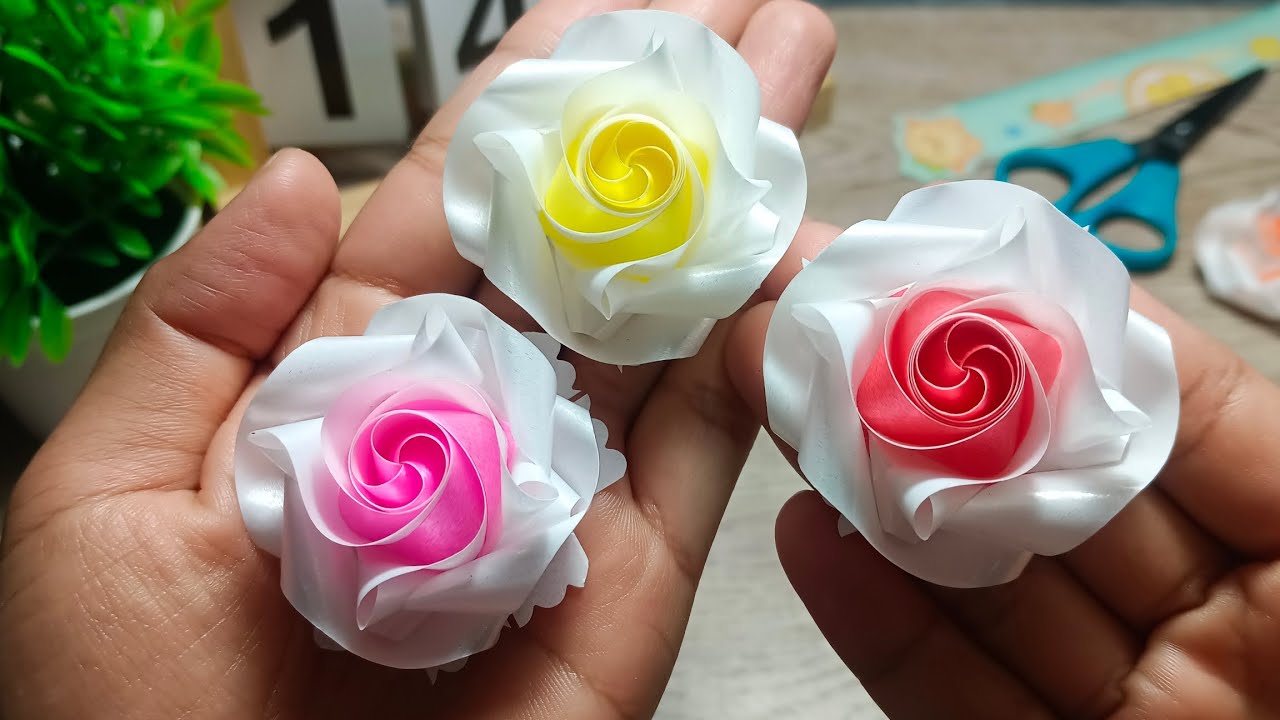 พับเหรียญโปรยทาน Ep.360 ดอกกุหลาบ สวย น่ารัก ทำงาาย #ลายเบสิค /Handmade easy  #DiyKaew