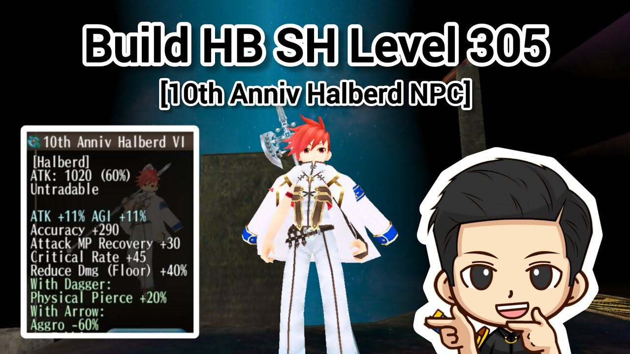Build HB SH Level 305 [10th Anniv Halberd NPC] Toram Online - YouTube