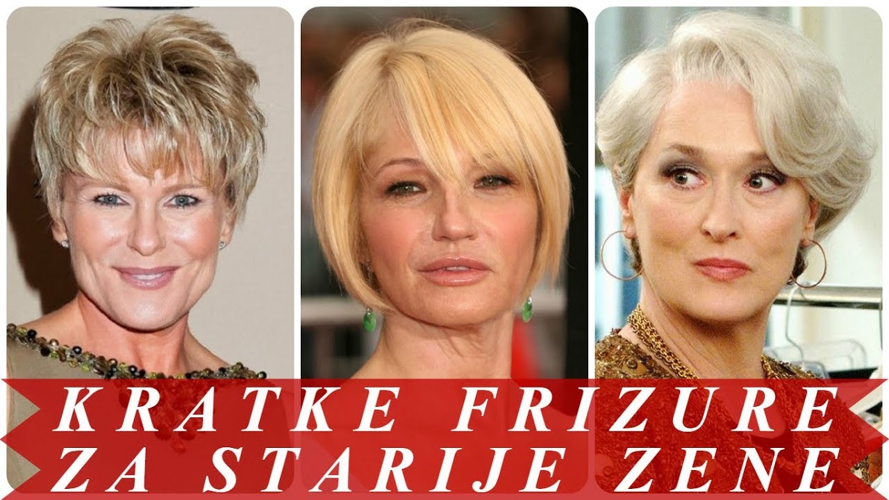 zenske kratke frizure za starije zene