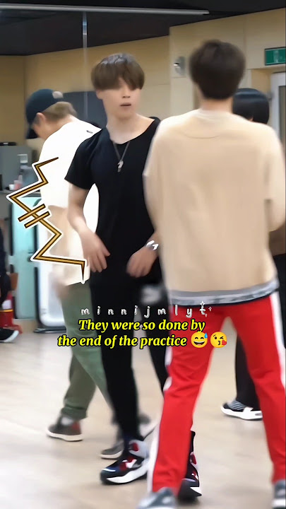 A perfect ending to Let Go dance practice 🤭😅🐥 #jimin #btsshorts #kpop