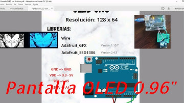 Pantalla OLED 0.96 " con arduino: código y conexión