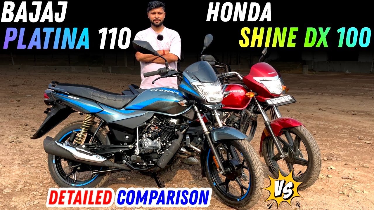 Bajaj Platina 110 vs Honda Shine 100 DX Full Detailed Comparison | Detailed Review 